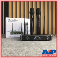 ความถี่ใหม่ กสทช SOUNDVISION SU-820D ไมค์ลอยคู่ ไมโครโฟนไร้สาย ปรับความถี่ได้ ชุดไมค์ลอย มือถือคู่ ย