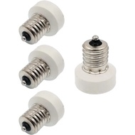 4pcs E17 to E12 Light Socket Adapter Intermediate E17 to Candelabra E12 LED Lamp Base Holder Convert