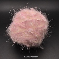 Pink Fancy Yarn for Crochet Hand Blended Yarn Plush Yarn  Puffy Yarn