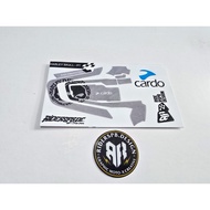 HARLEY SKULL PT - STICKER DECAL SKINCOVER GARSKIN INTERCOM CARDO PACKTALK BOLD BY RIDERSPB