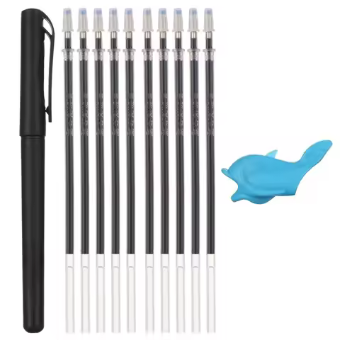 Automatic Fade Pen Kit Disappearing Refill Invisible Blue Ink Gel Magic Pens Calligraphy Board Handw