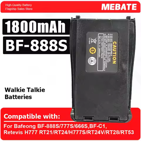 For BAOFENG Walkie Talkie BF-888S Pro Original Li-ion Battery High Capacity Support Type-C Charging 