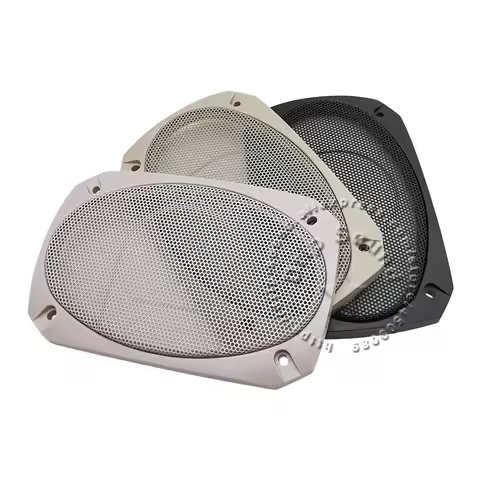 For 4"x6" Inch Rectangular Speaker Conversion Net Cover Car Home Audio Decorative Circle Metal Mesh 