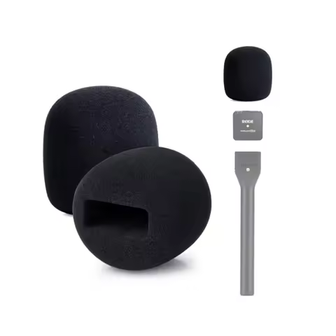 2 Pcs Mic Foam Windscreens for DJI Mic 2, Rode Wireless GO II, Wireless Me/Pro with Microphone Winds