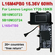 15.36V 60Wh Laptop Battery L16M4PB0 L16S4TB0 For Lenovo Legion Y720-15IKB 80VR,Y710 SIT Series 5B10M