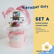 Birthday Dome Gift Set Custom Text and Photo Print