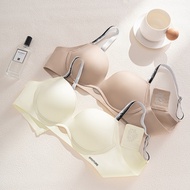 34-42BC Plus Size Adjustable Seamless Push-Up Bra Deep V Sexy Frameless Underwear Women