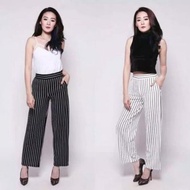YOMI STRIPE CULOT TROUSERS / STRIPE YOMI CULOT / KOREAN STRIPPED CULLOTE PANTS
