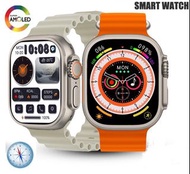 最新款 AMOLED 超高清 流𣈱 Ultra 8 Pro Max智能手錶 雙核芯處理器  2.12 寸屏 指南針 藍芽通話 娛樂 多運動模式 健康檢測 智能手環 智能手表 Smart Watch
