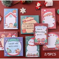 2/5PCS Cartoon Christmas Style Sticky Notes Student Notes Learning Notes Self-adhesive Christmas Gif