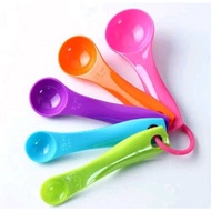 1 SET OF GRAM MEASURING SPOON PLASTIC SET COLORFUL PLASTIC MEASURING SPOON/ MEASURING SPOON