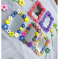 AESTHETIC FLOWER GLASS | CLAY FLOWER GLASS | AESTHETIC MIRROR |