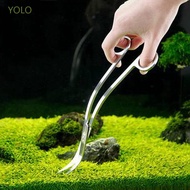 YOLO Professional Scissors Straight/Curved/Wave Fish Tank Aquarium Plant Tool Stainless Steel 25cm C