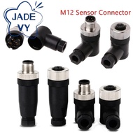 JADEVY M12 Sensor Connector, Connector Male Female Socket M12 Aviation Plug, Waterproof Power Adapte