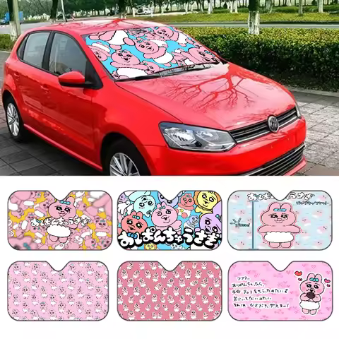 Kawaii O-Opanchu Usagi Car Windshield Funny Sun Shade Foldable UV Ray Sun Visor Protector Sunshade F