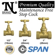 StopCock Stop Cock 1/2", 3/4", 1" Maintenance Free / Classic with Span Cert Heavy Duty