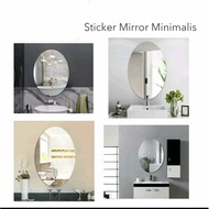 Oval Mirror Sticker Mirror Wall Sticker UK 20x30cm