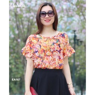 Clarita Design Chiffon Floral Shirt code EA167