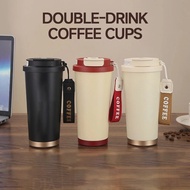 Tumbler Drinking Bottle Stainless Steel 316 Coffee Tumbler 530ml Heat Resistant Portable Cold/