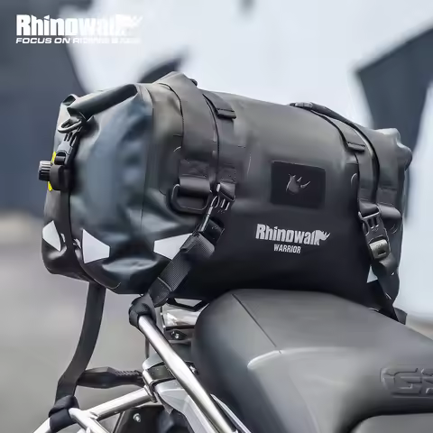 Rhinowalk Motorcycle Duffle Tail Bag 20/40/65L Waterproof Back Seat Bag Side Pannier Expansion Bag M
