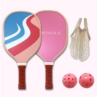 Pickleball Paddles - Pickleball Set of 2,4 Paddles, Indoor &amp; Outdoor Pickleball Balls, Pickleball Paddle Set of 4 Wood Pickleball Racket Ergonomic Cushion Grip