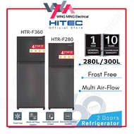 Hitec 280L/300L Refrigerator 2 Door/Peti Ais 2 Pintu  (HTR-F280/HTR-F360) Freezer /Peti Sejuk/No Fro