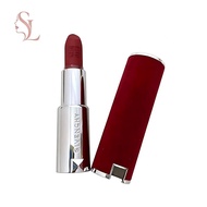Givenchy Red Velvet Limited Edition Lipstick N37, Aluminum Tube, Matte Retro Red Brown, Long-Lasting