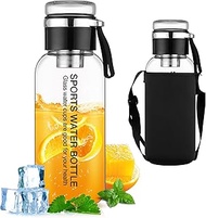 Glass Bottle Kettle 1.2 Litre Glass Bottle with Stainless Steel Filter Glass Lid for Carafe Can Be U