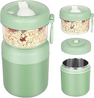 Cereal Cup To Go, 450 ml + 250 ml, Yoghurt Cup To Go, Leak-proof Mepal Cereal Cup with Spoon and Sau