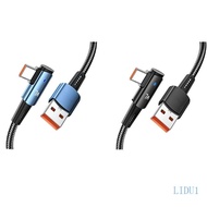 LIDU1 7A 100W（20V 5A  Current USB-A to Type-c Data Charging Cable Braided USB C Cord Heavy Duty Type