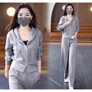 WOMEN'S COTTON STRETCH SUIT WITH ZIPPER HOT FASHION ANH DIEU FASHION