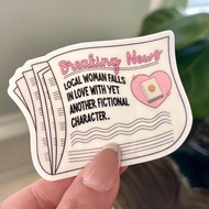 Waterproof Sticker "Breaking news" - cute stickers, buy in bulk, cheap price M000313-8