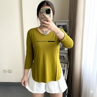 T-Shirt Wanita Sleeve 7/8 Spandex Jersey Printing