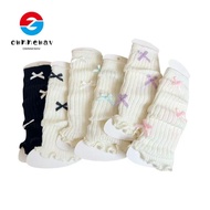 OWNNEPH Children's Sock Covers, Acrylic Knitted Knitted Sock, Bow Warm Leg Warmers