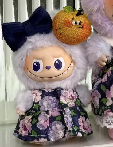 Mini Labubu Clothing Sweet and Lovely Dress For 10.5cm Labubu V4 The Monsters Pin for Molly Baby Lab