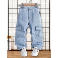 BAGGY DENIM CARGO BUDAK PREMIUM QUALITY UNISEX/ CARGO VIRAL DENIM/SIX POCKETS CAGO BOYS/BAGGY CARGO