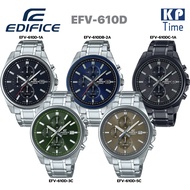 Casio Edifice นาฬิกาข้อมือผู้ชาย โครโนกราฟ สายสแตนเลส รุ่น EFV-610D, EFV-610DB, EFV-610DC, ของแท้ ปร