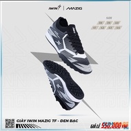 Giày Đá Bóng Iwin Mazig Đế TF Màu Đen Bạc - Giày Thể Thao Cho Sân Cỏ Nhân Tạo