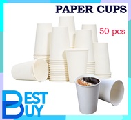 50pcs. Paper Cup white disposable (22oz, 16oz, 12oz, 8oz, 6.5oz, 5oz, 4oz, 3oz, 2.5oz)