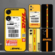 【Y-16】DHL Express label for OPPO A76 A77 F3 A78 A79 A80 A83 A1 A91 F15 A92 A72 A52 TPU phone case bl