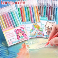 Languo 9 Color Macaron Highlighters,Shiny Bling Gel Pens,Diary Notebook Scrapbook Drawing Art Suppli