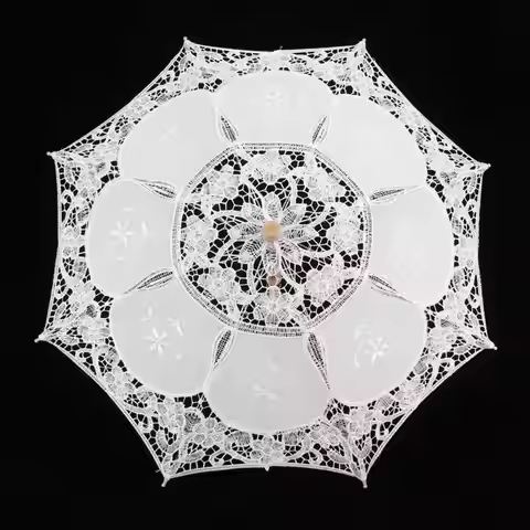 Mini Lace Umbrella Bridal Umbrella White Beige Lace Parasol Umbrella Decorative Umbrella for wedding