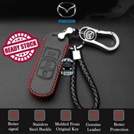 Mazda Leather Key Cover Holder Genuine Smart Key for Mazda 2 Mazda 3 Mazda 6