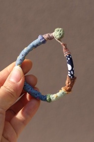 NO.8原創 & 草木染手環 | 布手鐲 全手縫 | 文藝自然