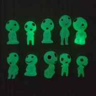 Random Fish Tank Princess Glow In The Dark Ghibli Mini Figures Luminous Elf Tree Dolls Set Resin Model Figurines Toys Aquarium Decoration