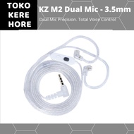 KZ M2 Dual Mic 3.5mm Silver Plated Cable QDC