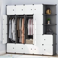 Plastic 2 Door Wardrobe Clothes Cabinet Cubes Design Almari Baju Plastik Kukuh Almari Baju