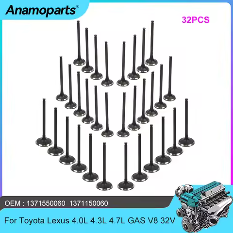 Engine Parts 32PCS Intake exhaust valves For 1UZFE 2UZFE 3UZFE Toyota Lexus 4.0L 4.3L 4.7L GAS V8 DO