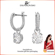 ♈Swarovski♈ Womens fashion earrings. S925 silver round earrings Constella white diamond teardrop ear