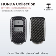T-Carbon® Deluxe Carbon Fiber FOB Key Shell For Honda Vezel  Civic FC/FK Accord CRV Odyssey Shuttle Jade